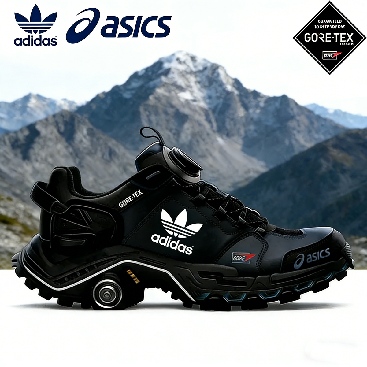 Posljednjih 50 pari čarapa🎁adidas × asics GORE-TEX planinarske cipele – brzo otkopčavanje i neklizajući potplat